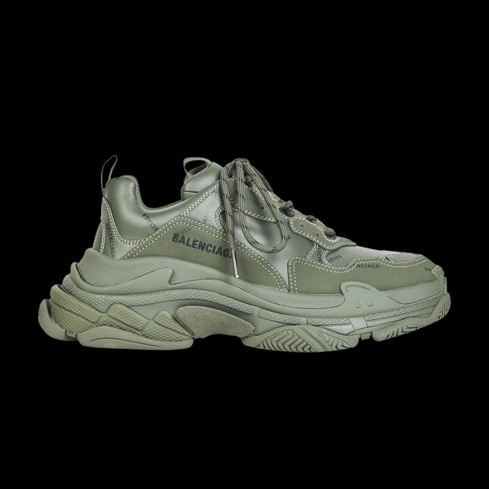 Кроссовки Balenciaga Triple S Sneaker 'Allover Logo - Dark Green' 1