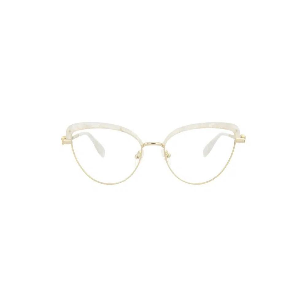 Очки Alexander McQueen Cat Eye-Frame Metal Optical Frames 'Gold Transparent' 1