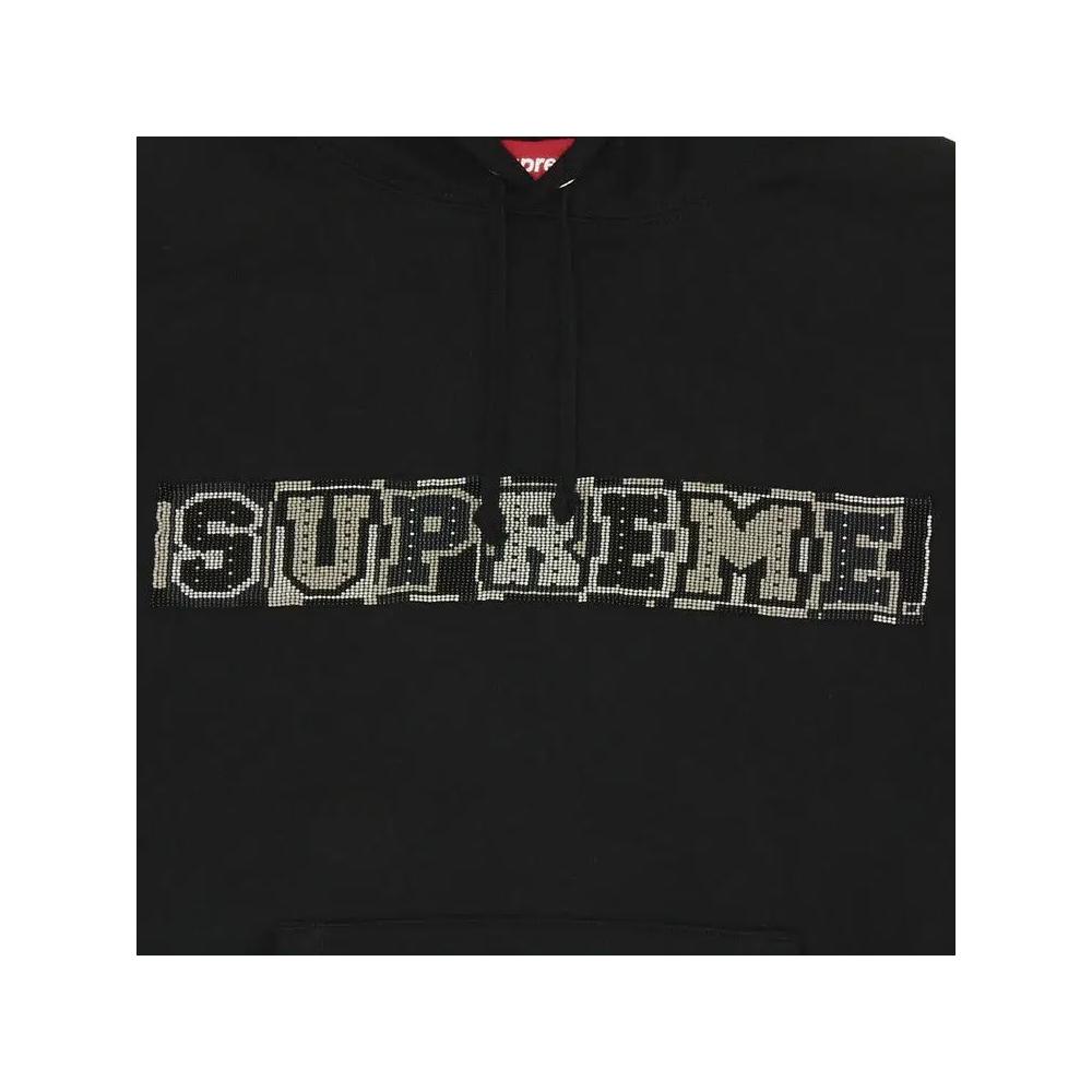 Худи Supreme Beaded Hooded Sweatshirt 'Black' 2