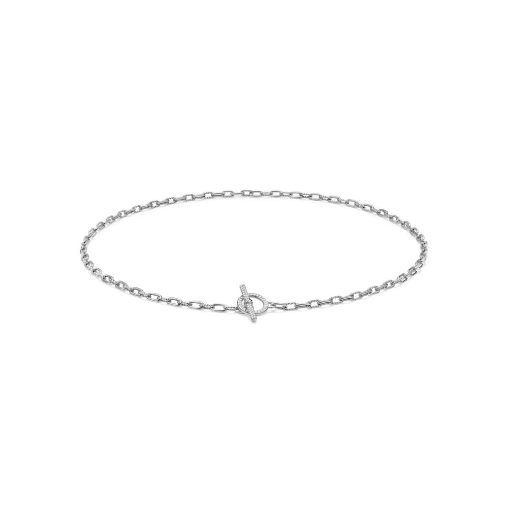 Серебряное колье DY Madison с бриллиантами (3 мм) 2