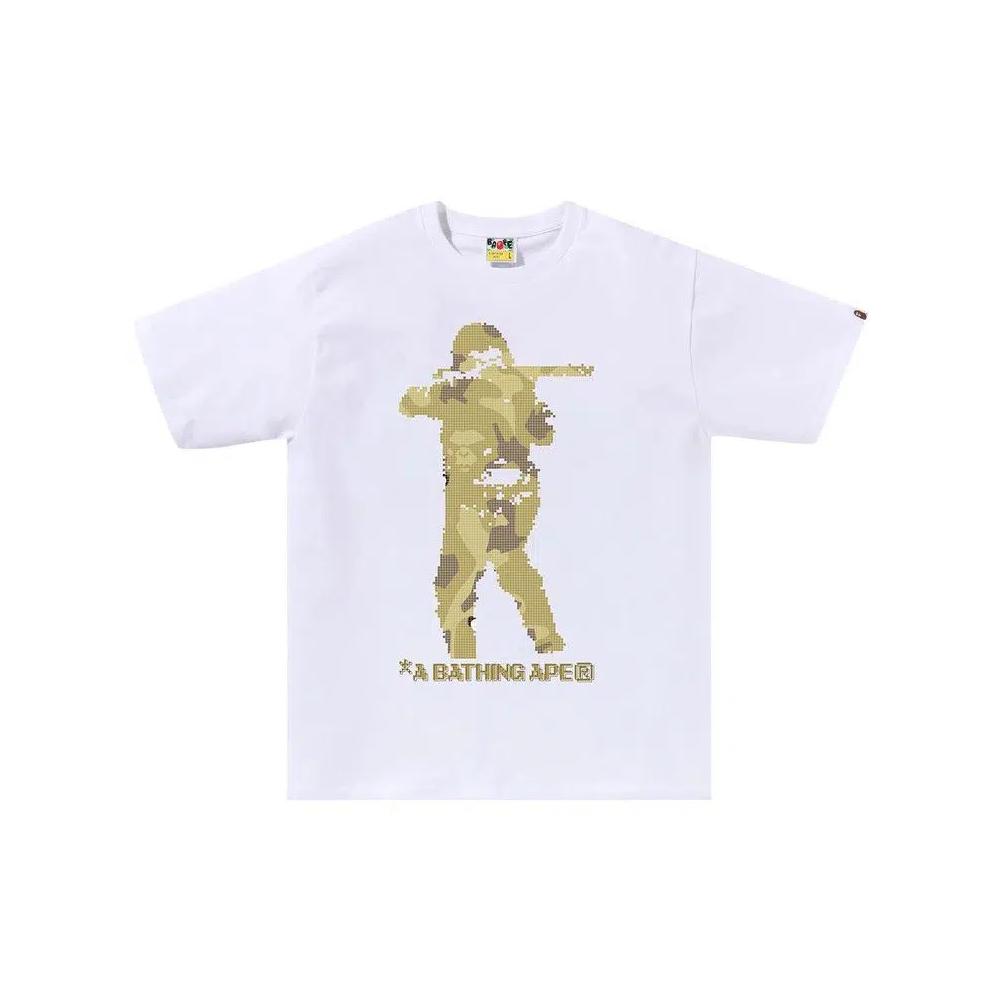 Футболки с коротким рукавом BAPE Bitmap Soldier Tee 'Белый' 1