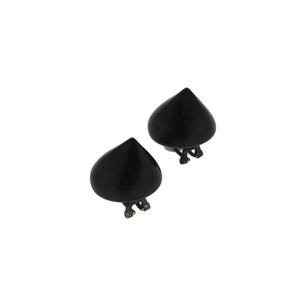 Ferragamo Medium Sculptural Clip On Earrings 'Черный' 1