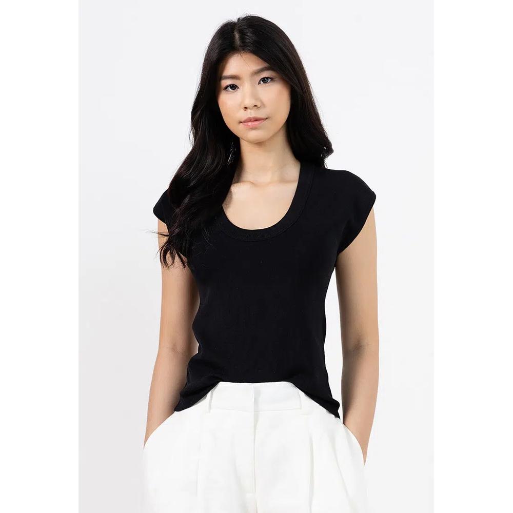 Вязаное платье с вырезом-лодочкой Laura Tencel Scoop Neck Knit 1