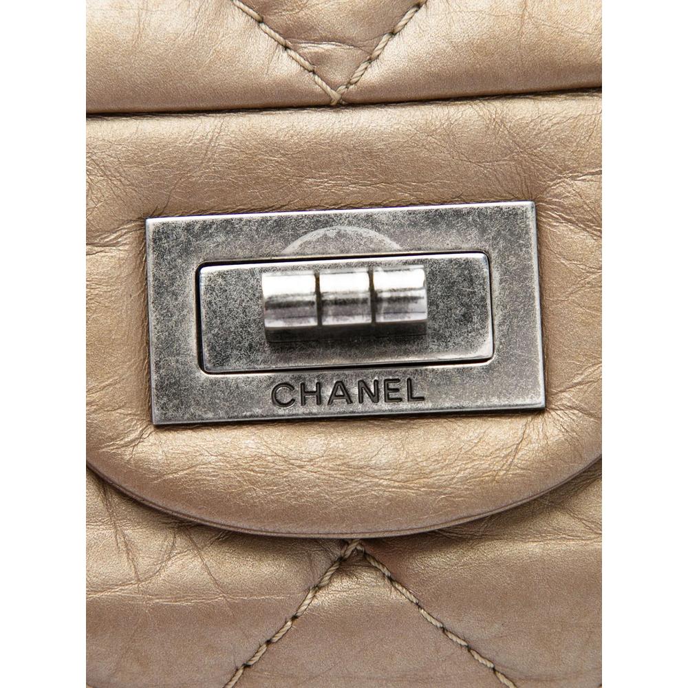 2012-2013 Quilted Metallic Aged Calfskin Reissue 2.55 Double Flap 227 shoulder bag 6
