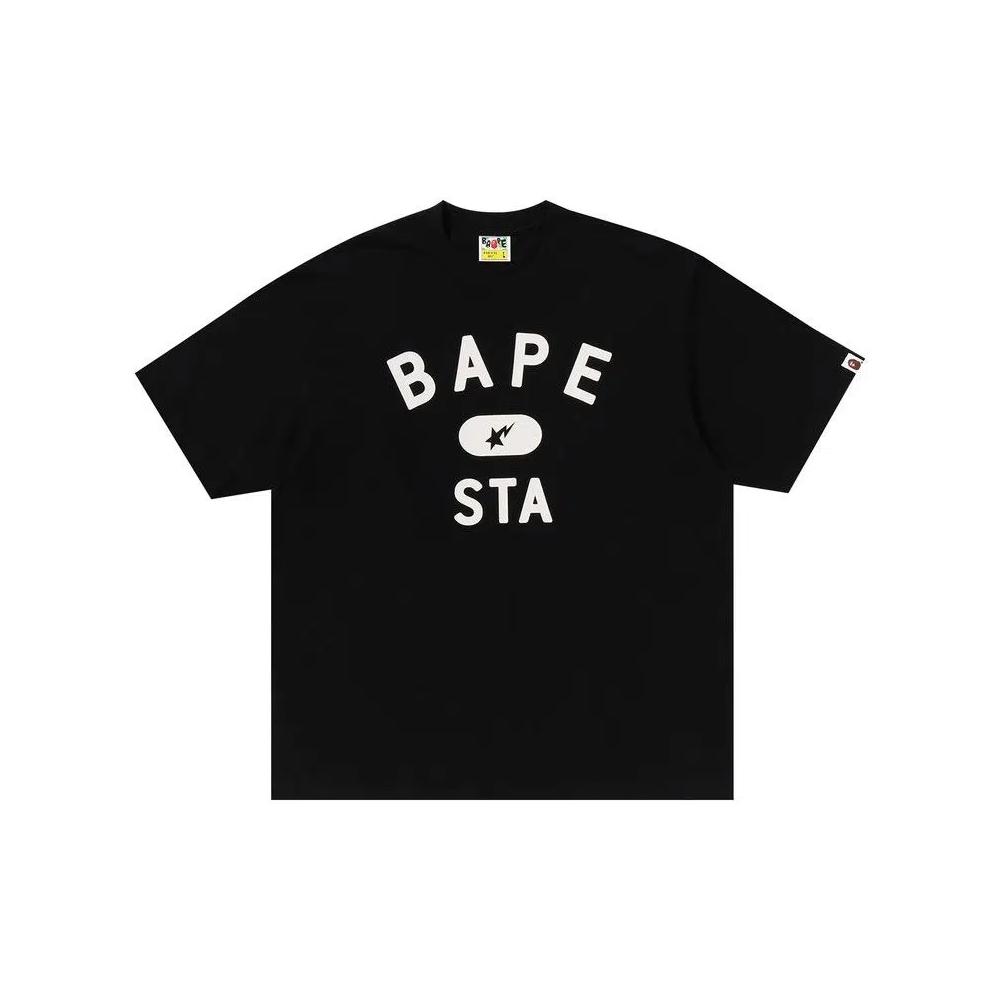 Футболки BAPE Sta College Relaxed Fit Tee 'Black' 1