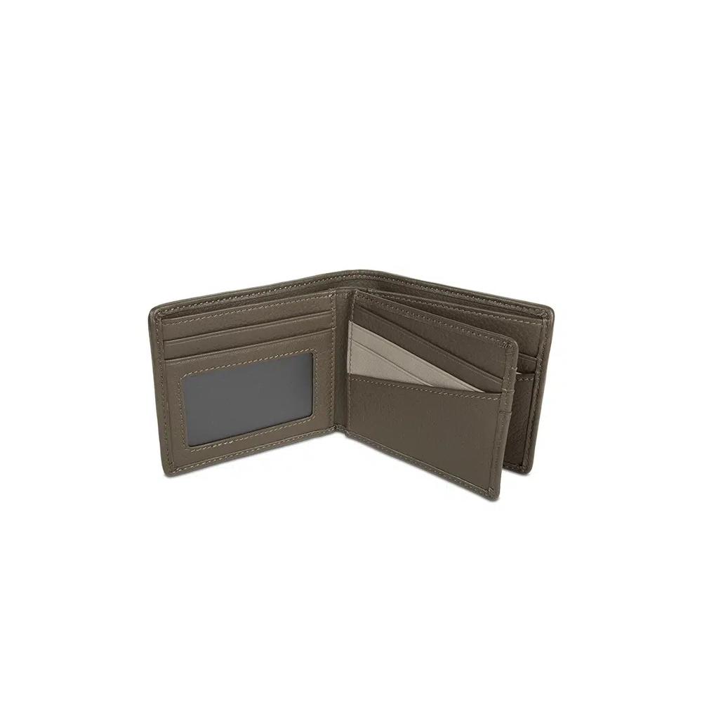 Grayson Leather Bi-fold Wallet with Extra Flap (RFID) - Хаки 4