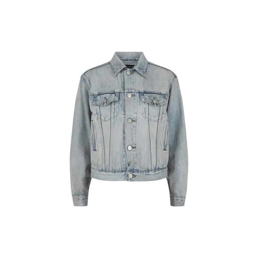 Куртки Balenciaga Shrunken Denim Jacket 'Dirty Blue' 1