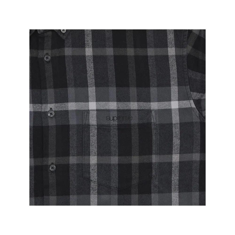Фланелевые рубашки Supreme Plaid Flannel Shirt 'Black' 3
