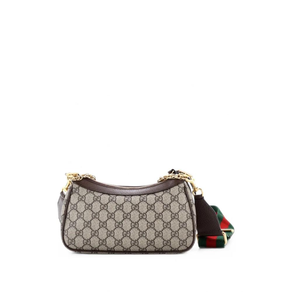Маленькая сумка через плечо Ophidia Charm Shoulder Bag GG Coated Canvas 2