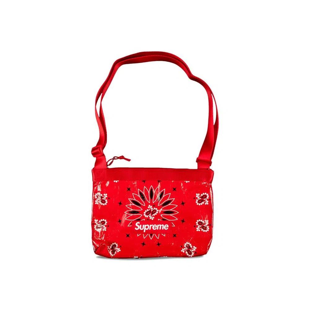 Сумки Supreme Bandana Tarp Side Bag 'Red' 1