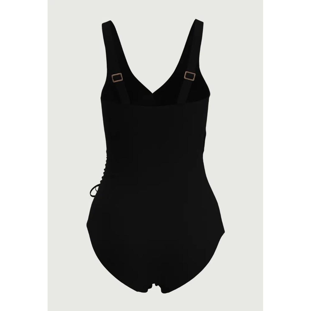Core Solid Black Plus Cup V-образный перед Цельный купальник 4