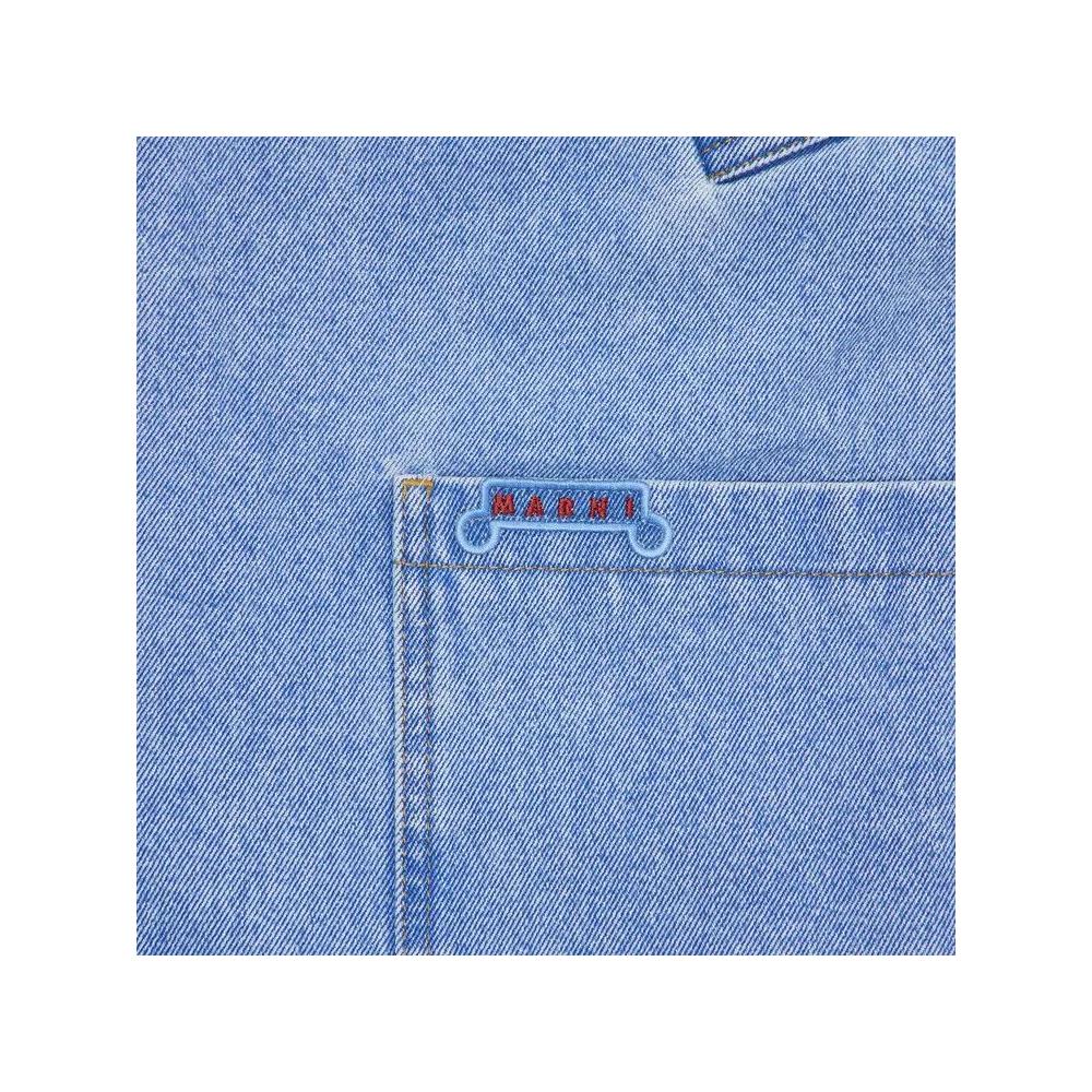 Джинсовые куртки Marni Bleached Coated Denim Jacket 'Кобальтовый' 3