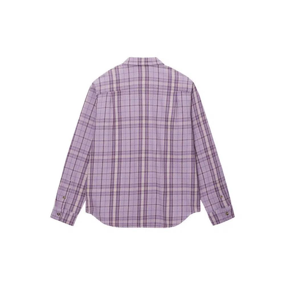 Рубашка на пуговицах Stussy Stones Plaid Shirt 'Лавандовый' 2