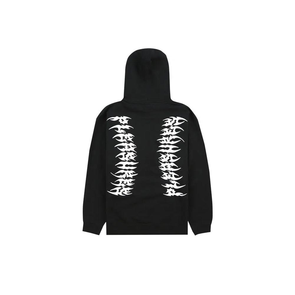 Худи Pleasures Ripped Hoodie 'Black' 2
