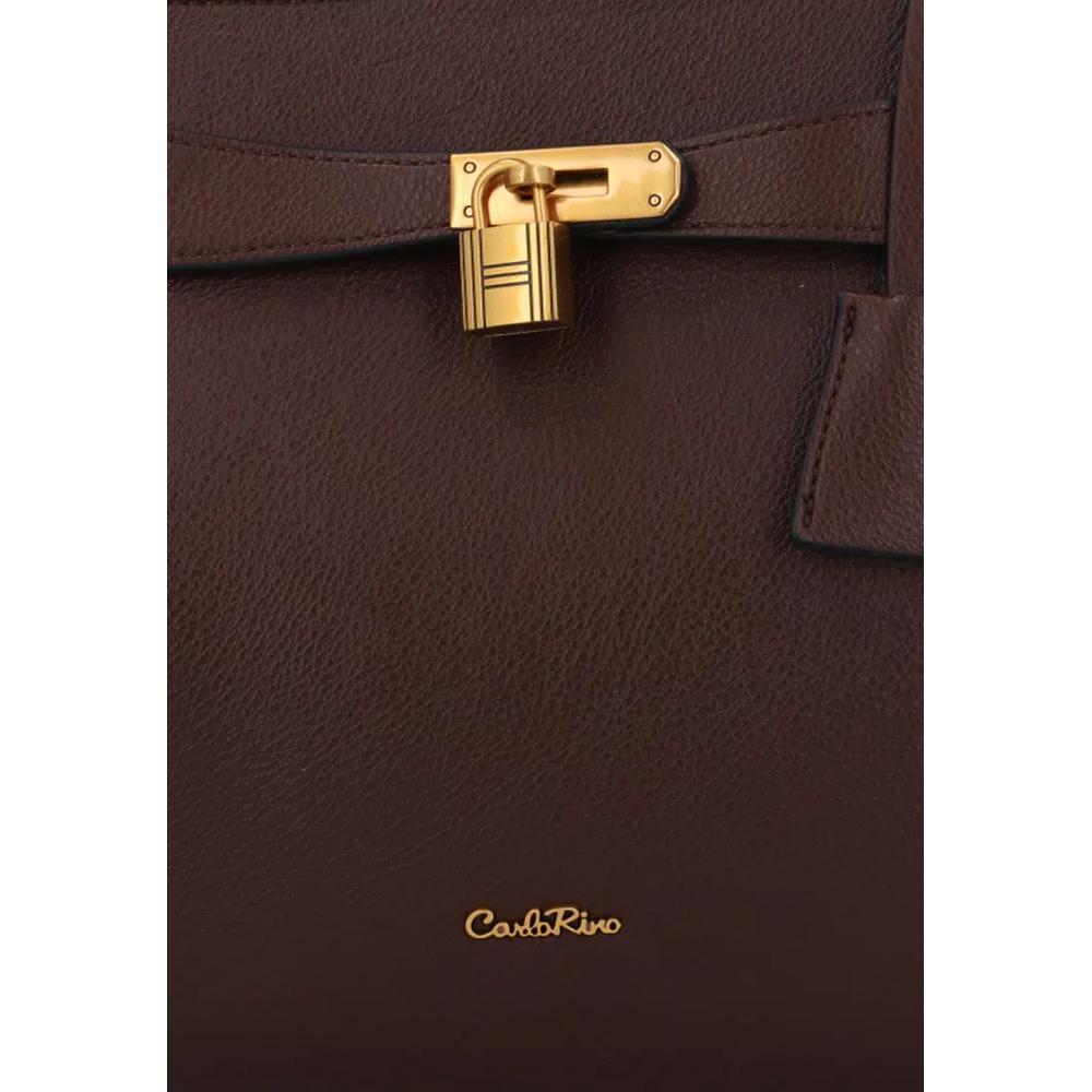 CR Elise Lock Tote Bag - Темно-коричневый 5