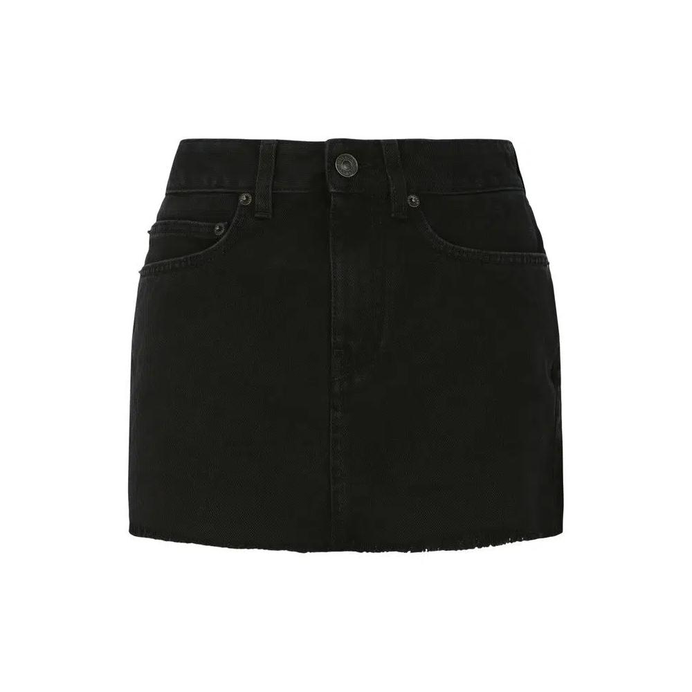 Юбки Balenciaga Raw-Cut Denim Mini Skirt 'Peach Pitch Black' 1