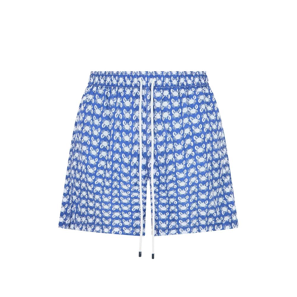 crab-print drawstring swim shorts 1
