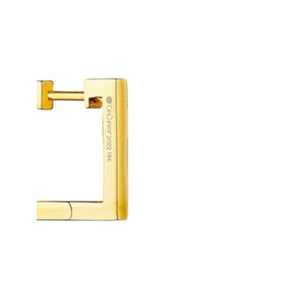Серьги-кольца Foundation из желтого золота 2