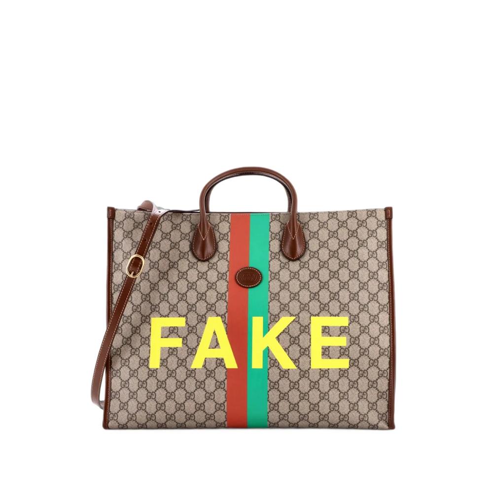 Большая сумка-тоут Fake/Not Convertible Open с логотипом GG 1