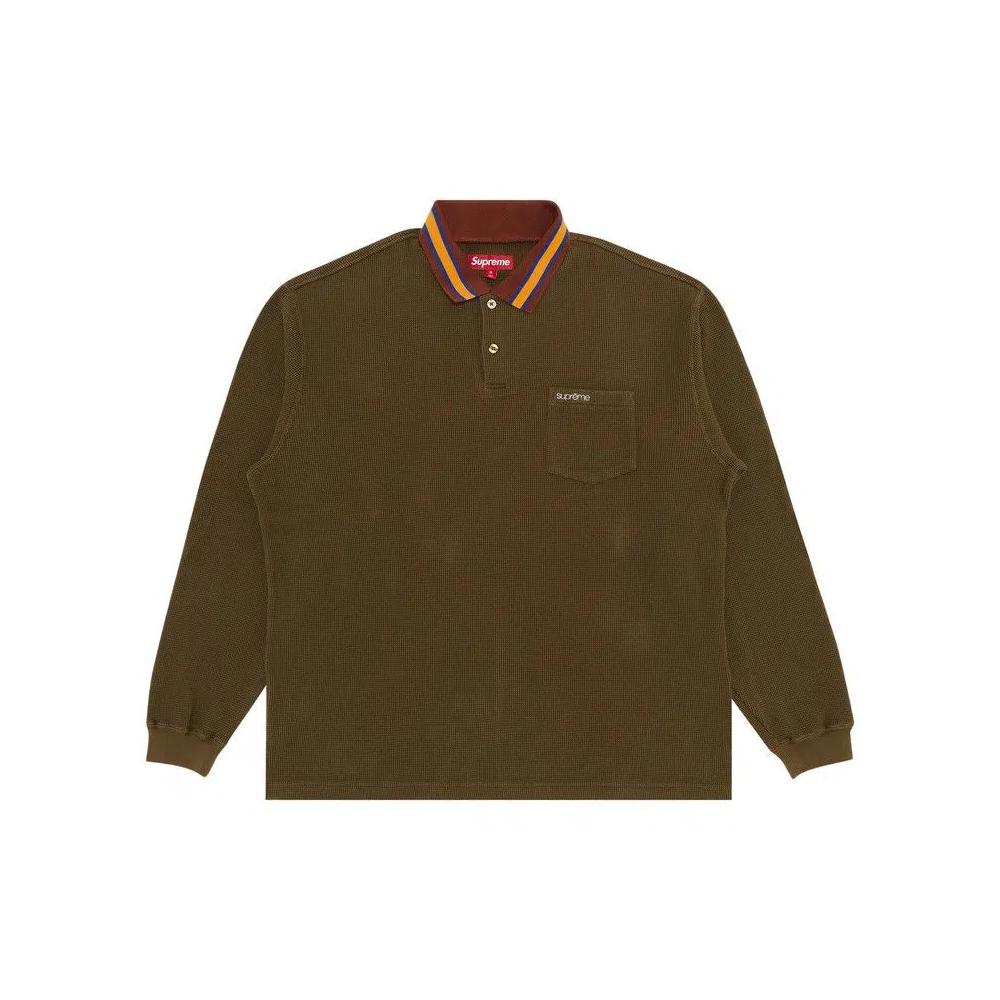 Поло Supreme Thermal Long-Sleeve Polo 'Olive' 1