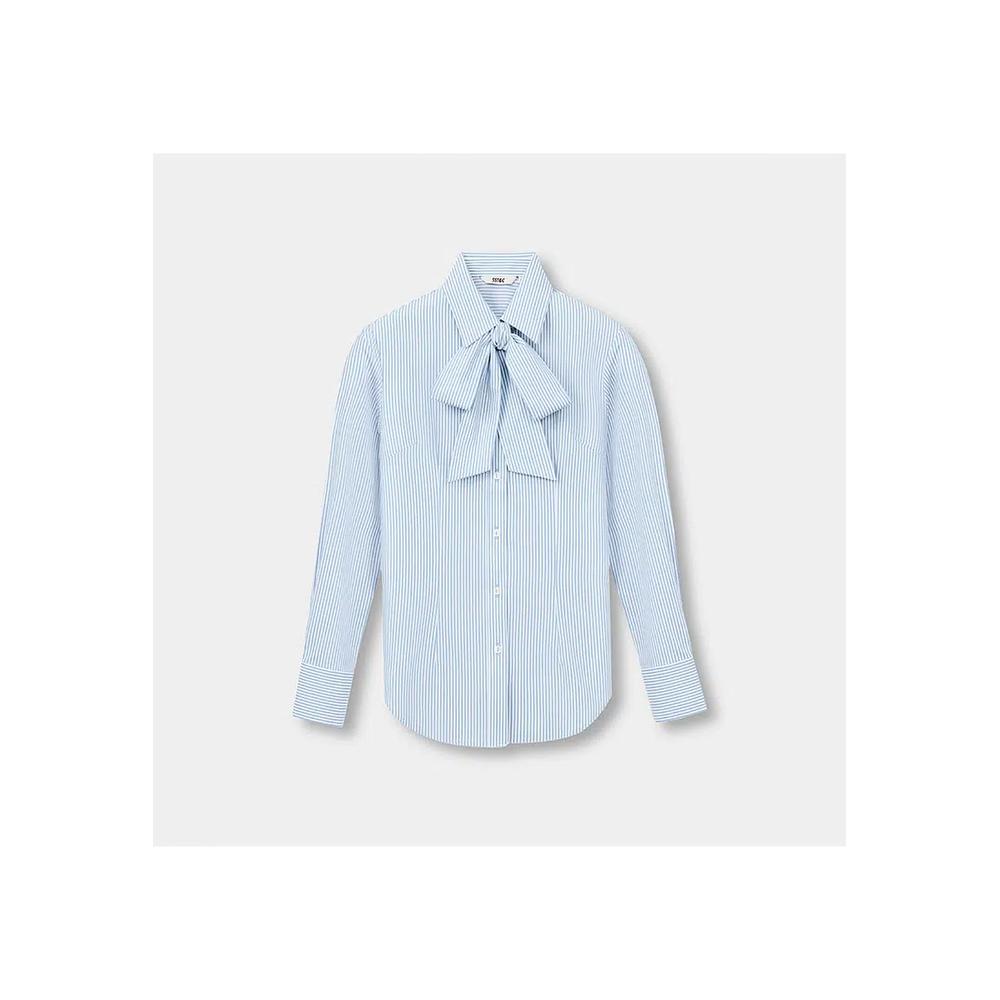 Сине-белая рубашка Slim Fit с галстуком 7