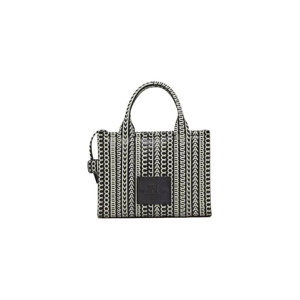 Сумки-тоут Marc Jacobs Monogram Leather Small Tote Bag 'Black/White' 2