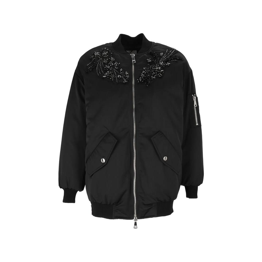 bead-embellished bomber jacket 1