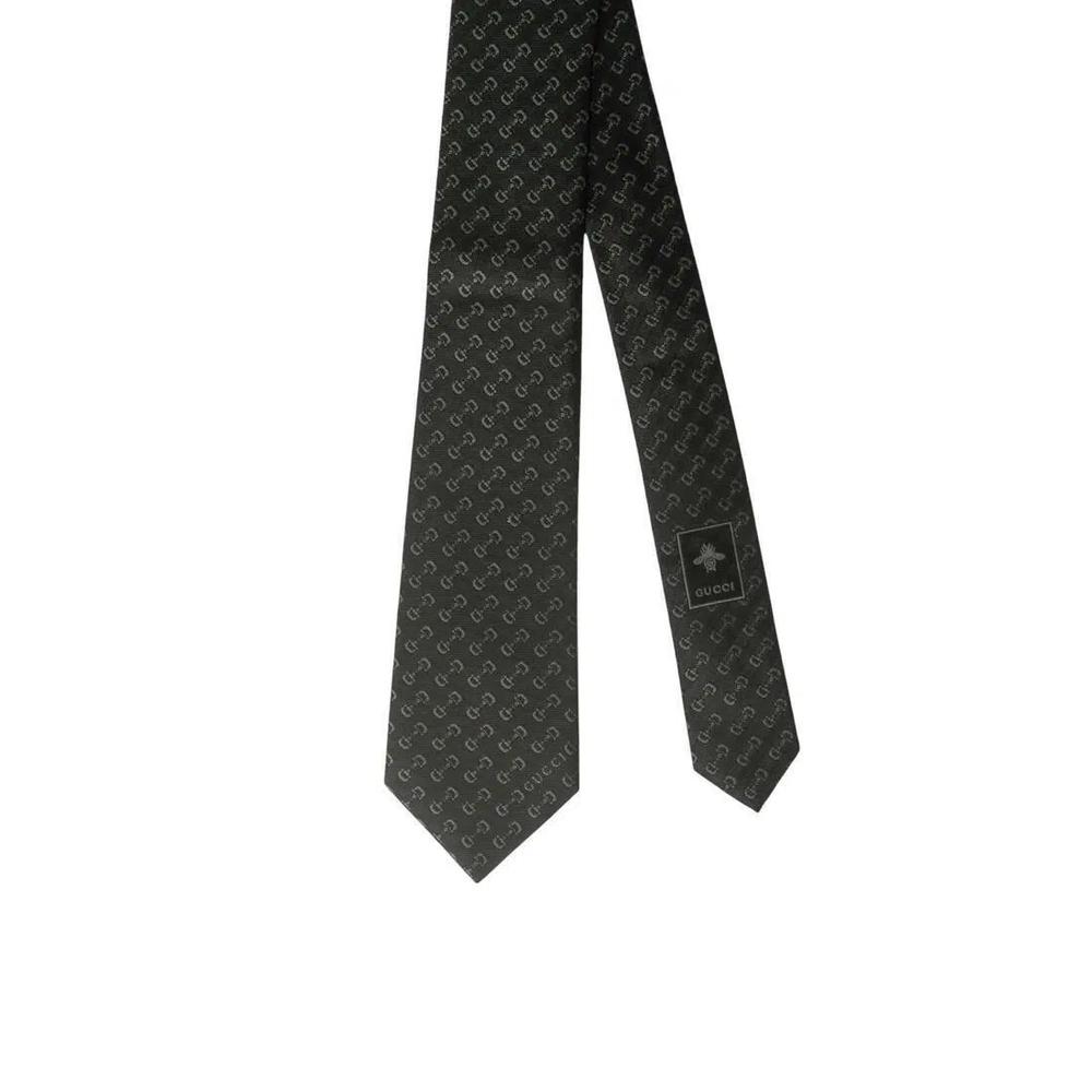 Галстук Horsebit Silk Jacquard Tie 4