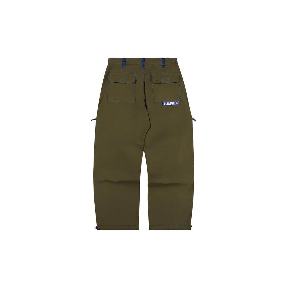 Штаны Pleasures Public Utility Pants 'Оливковый' 2