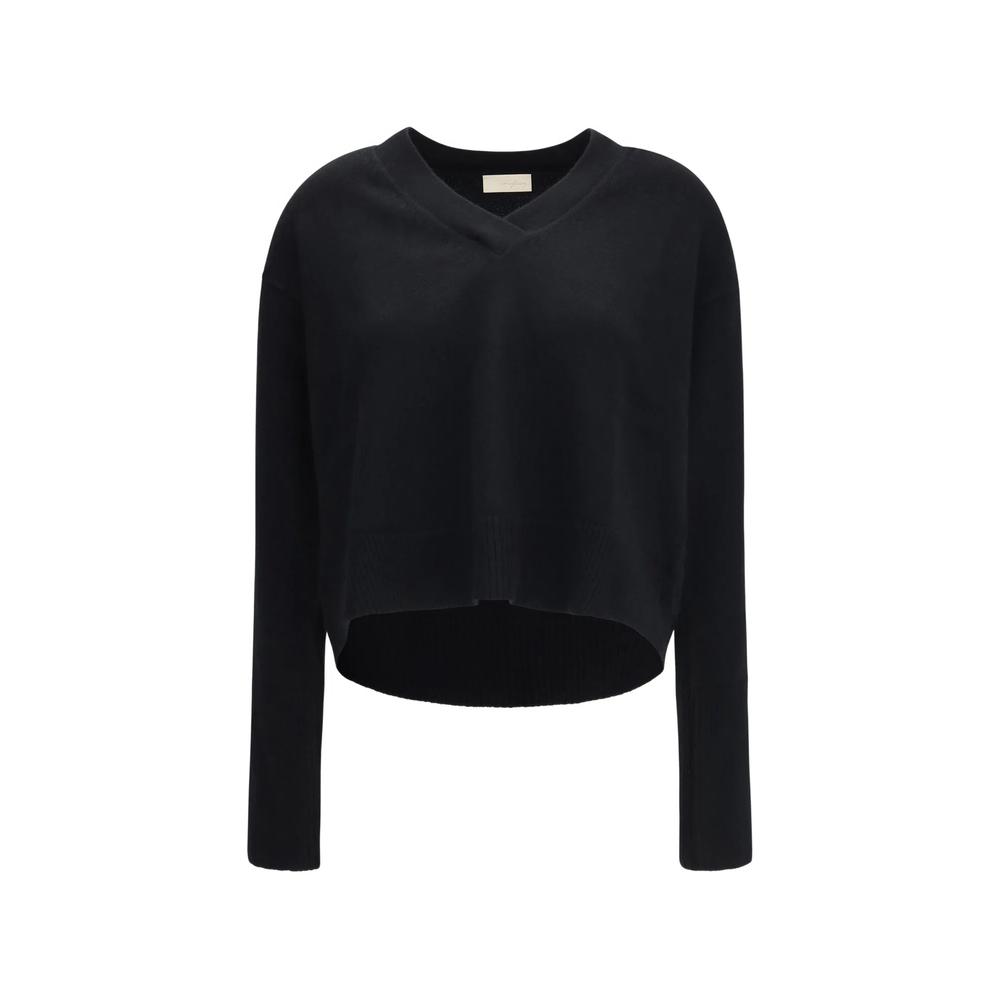 V-neck split-cuff sweater 1