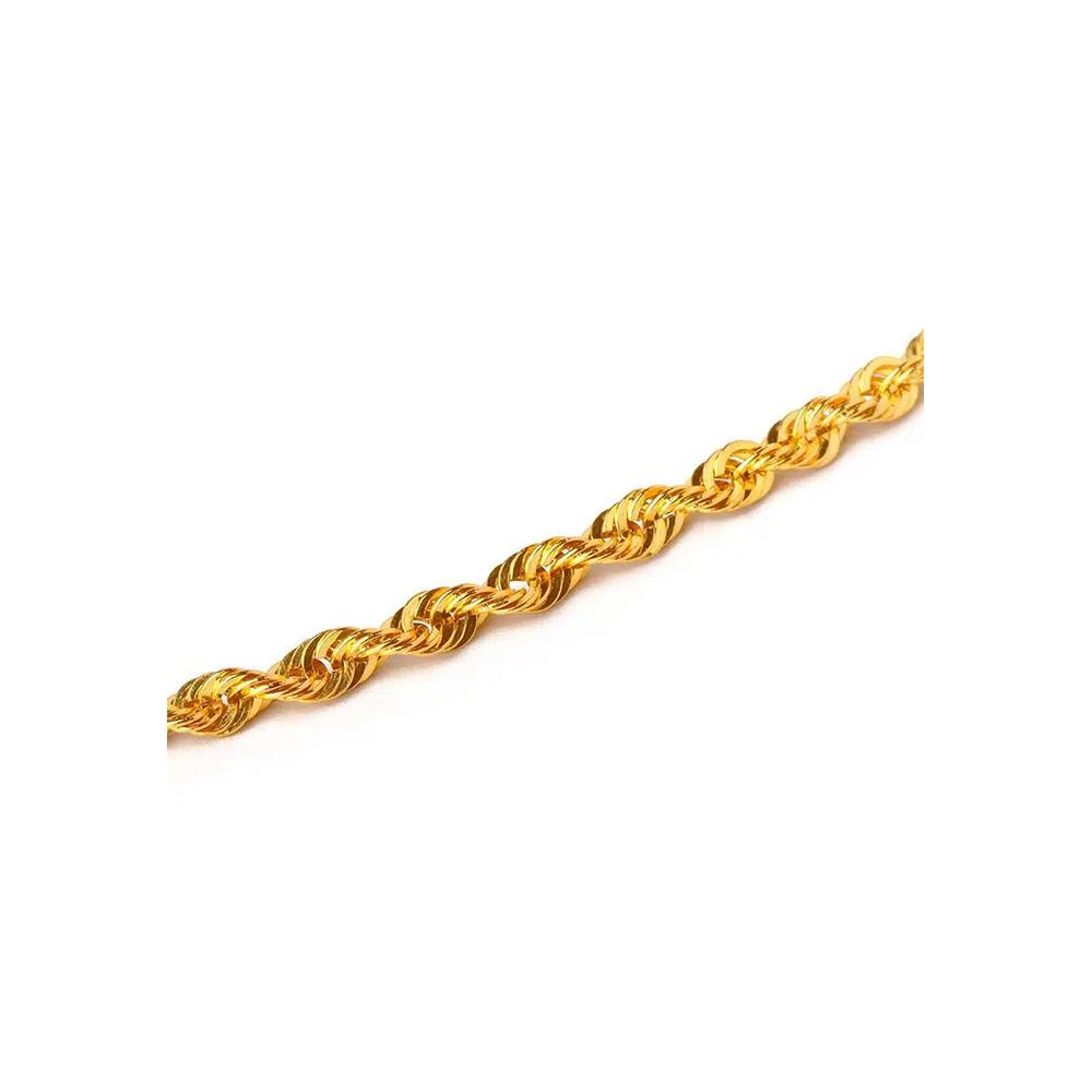 Полое золотое ожерелье-цепь 916/22K Rope Chain R004 (3,20 мм, 60 см) 5