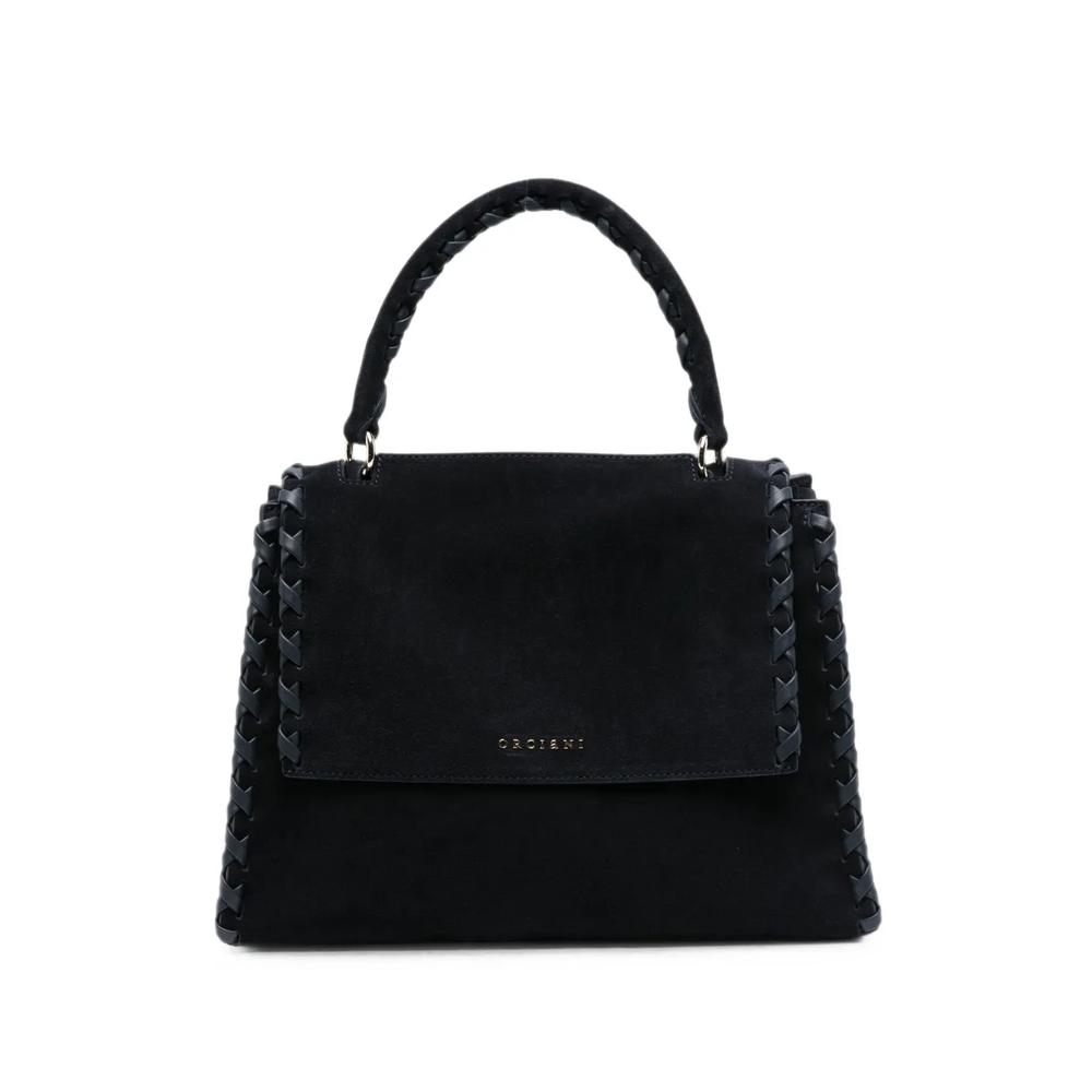 braided-trim suede tote bag 1