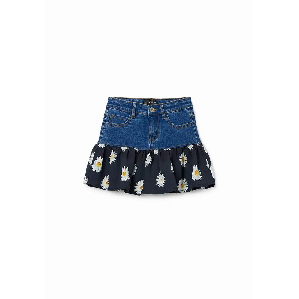 Desigual Girl Джинсовая мини-юбка с оборкой Daisy. 1