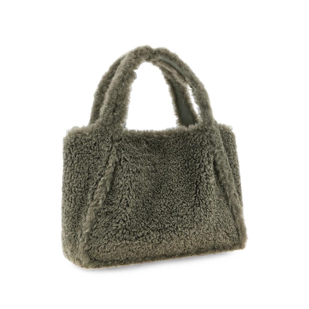logo-embroidered teddy tote bag 2