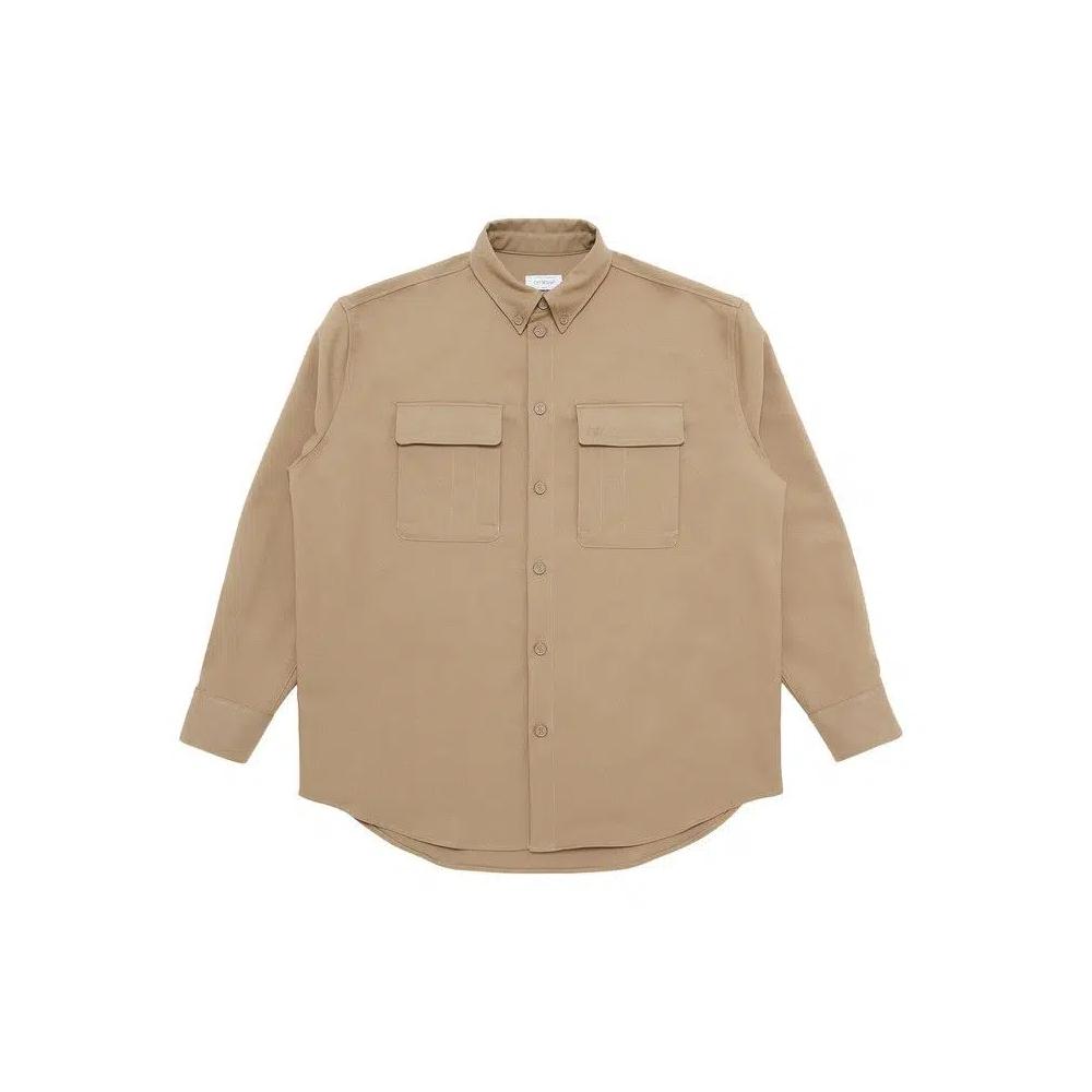 Овершерты Off-White Emblem Drill Military Overshirt «Beige/Beige» 1
