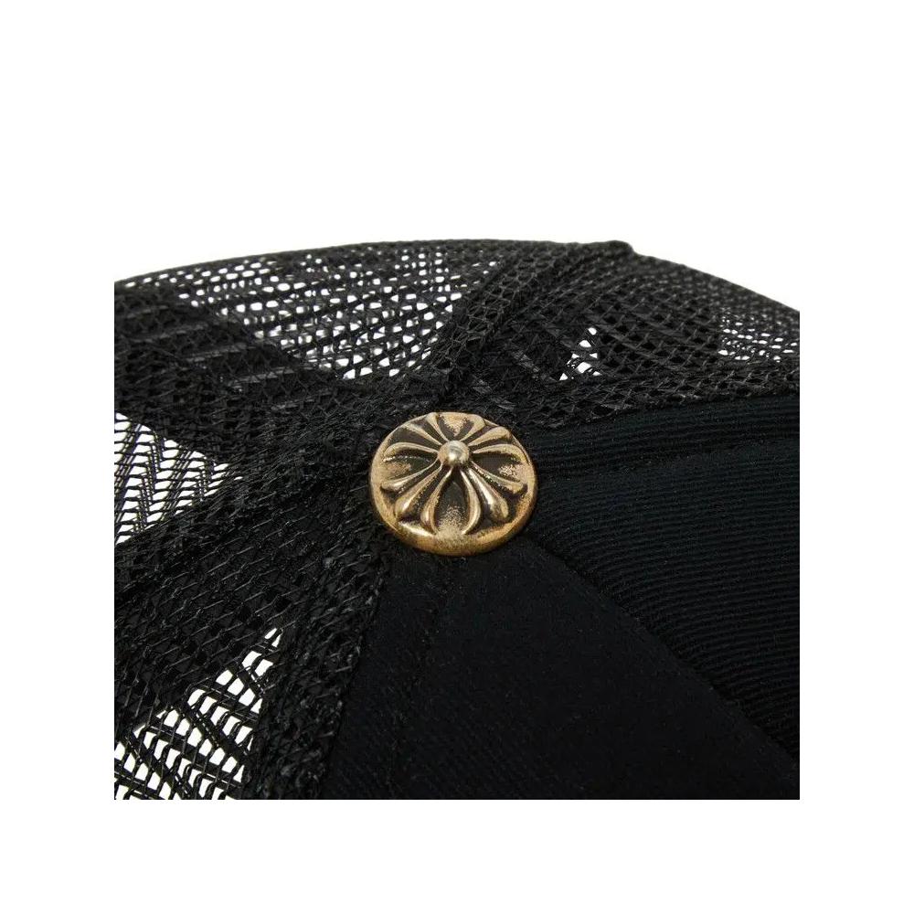 Кепки Chrome Hearts St. Barths Exclusive Cemetery Cross Trucker Hat «Black/Orange» 5