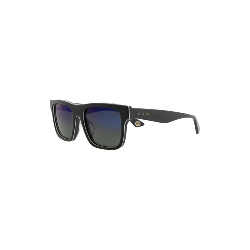 Очки Gucci Square Sunglasses 'Black/Grey/Blue' 3
