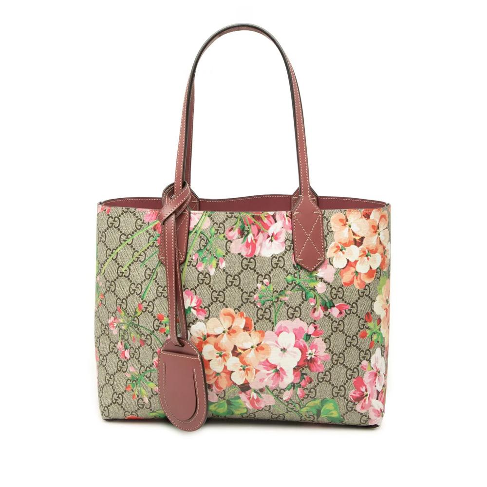Двусторонняя сумка-тоут Blooms Reversible с узором GG Supreme (2000-2015 годы) 1
