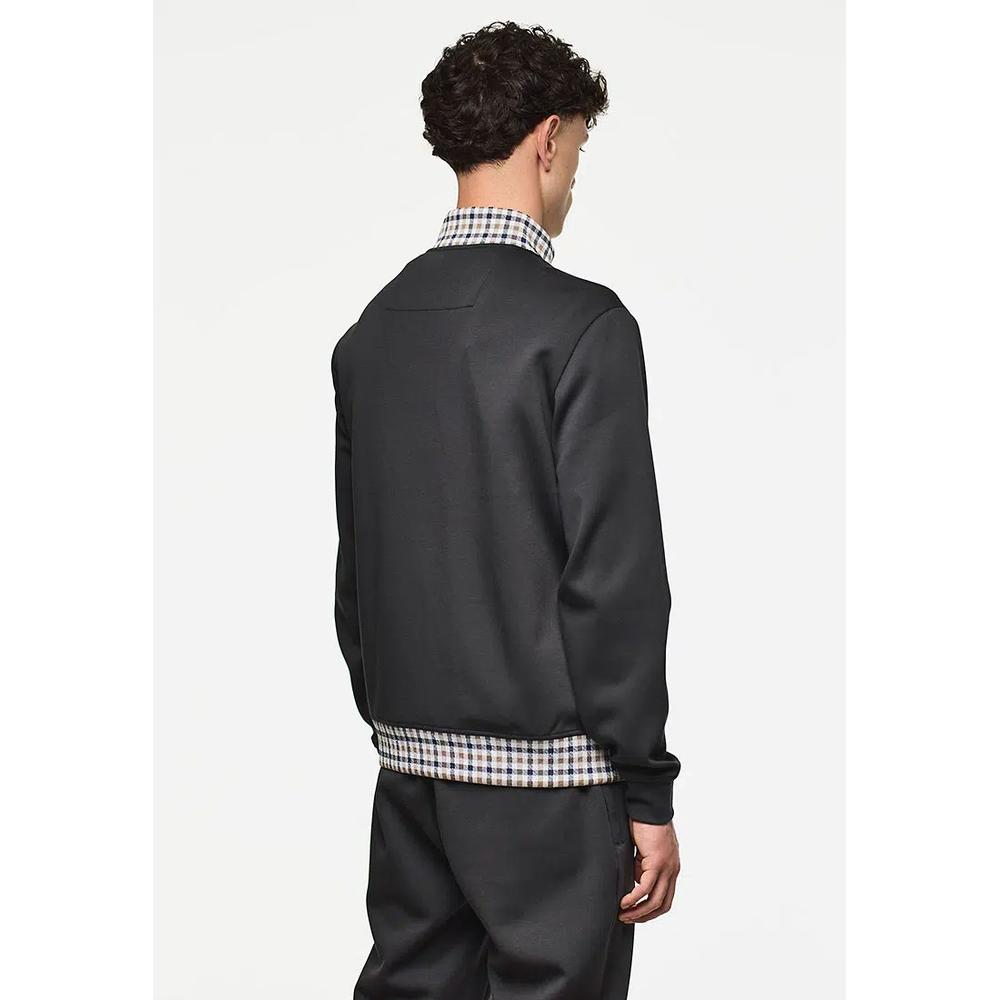 МУЖСКАЯ ЧЕРНАЯ КУРТКА ALAMEDA JACQUARD RIB TRACK TOP 3