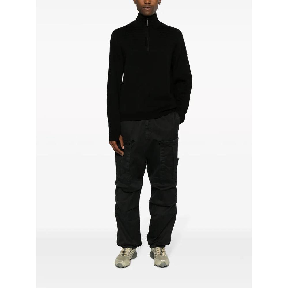 Compass-patch cotton cargo trousers 2