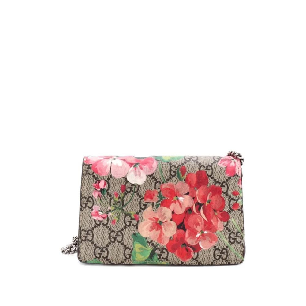 Сумка через плечо Dionysus Bag Blooms Print Super Mini из канваса с узором GG 2