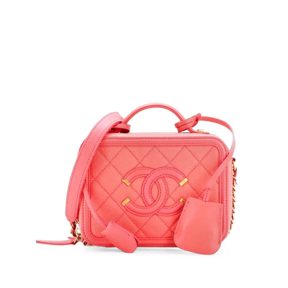 Маленькая сумка-сэтчел Filigree Vanity Case Quilted Caviar 1