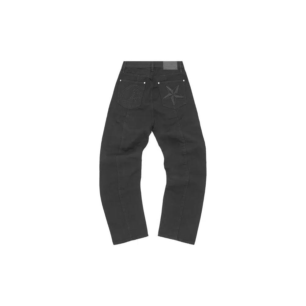 Corteiz C-Star Stitch-Down Jeans 'Тройной Черный' 2