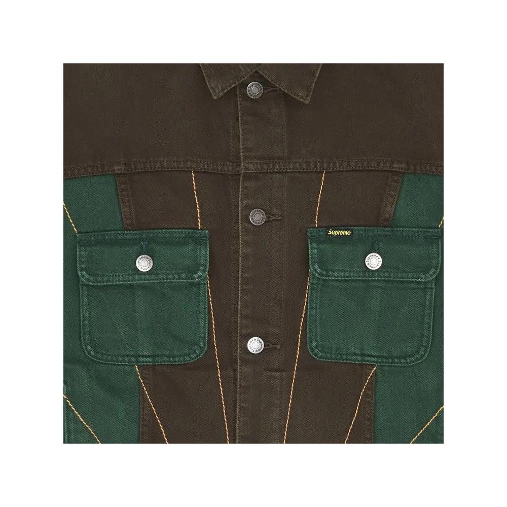 Джинсовые куртки Supreme Radial Embroidered Denim Trucker Jacket 'Brown' 3
