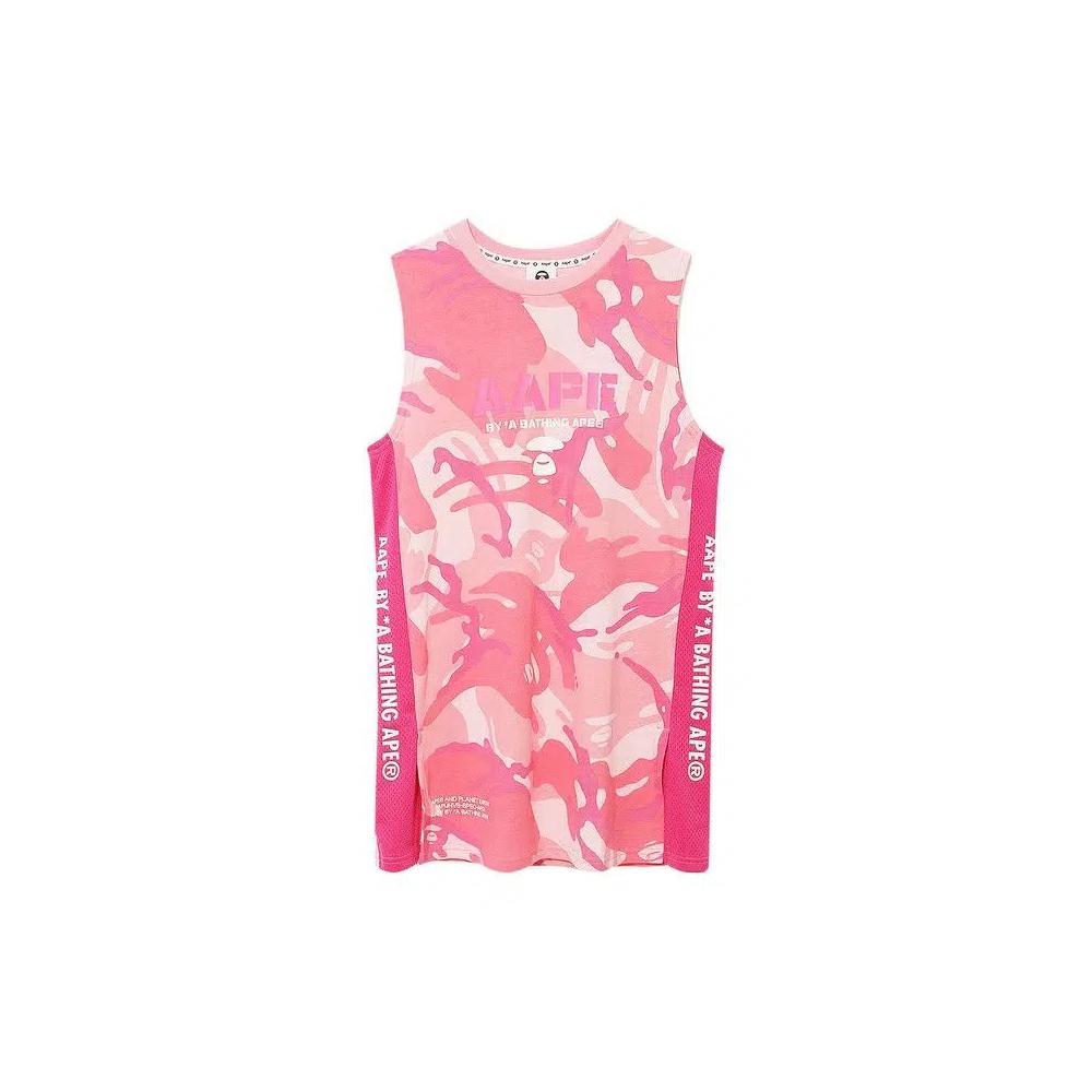 Топы AAPE Mesh Tape Tank Top 'Pink/Multi' 1