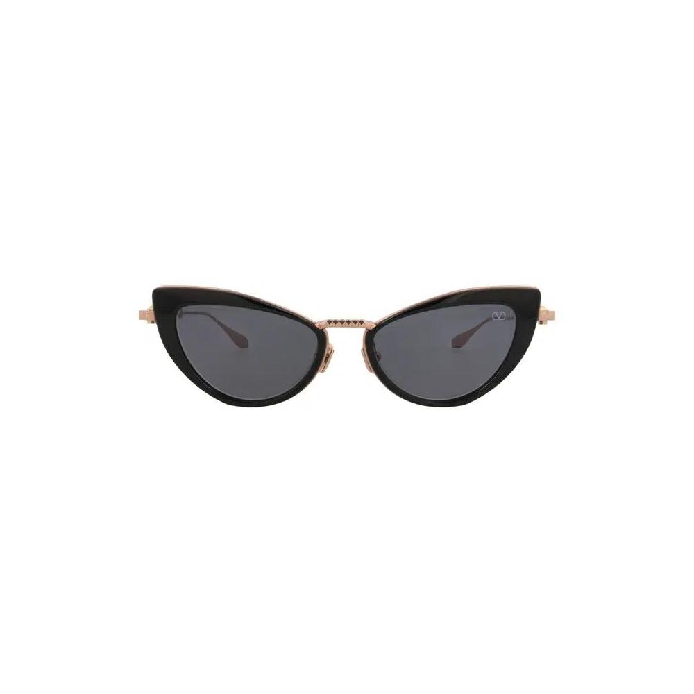 Солнцезащитные очки Valentino Cat Eye-Frame Acetate/Metal 'Черный/Розовое золото/Серый' 1