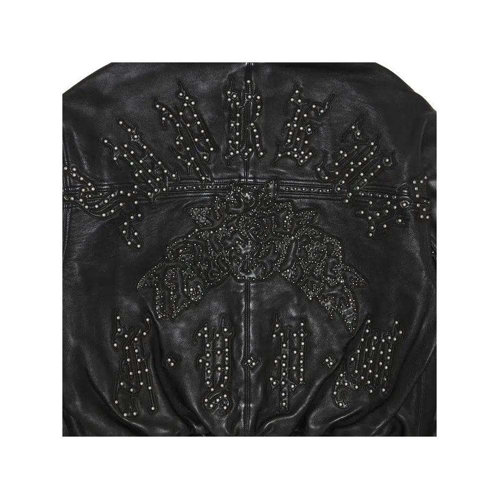 Кожаные куртки Supreme Studded Hooded Leather Jacket 'Black' 3
