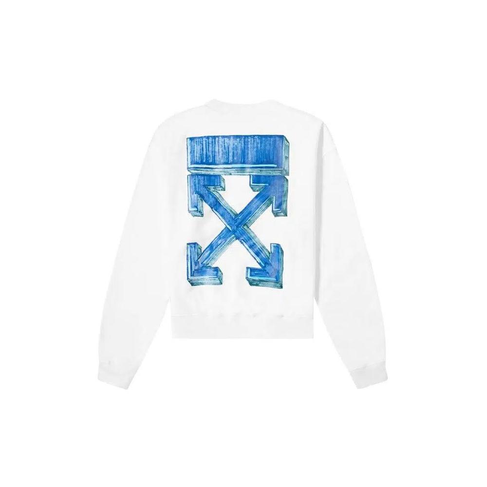 Свитеры Off-White Marker Over Crewneck 'White/Blue' 2