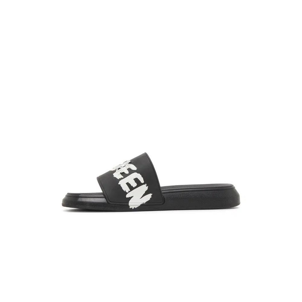 Слайды Alexander McQueen Rubber Pool Slide 'Graffiti - Black' 3