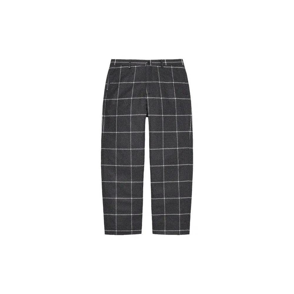 Брюки Supreme Windowpane Wool Trouser 'Black' 1